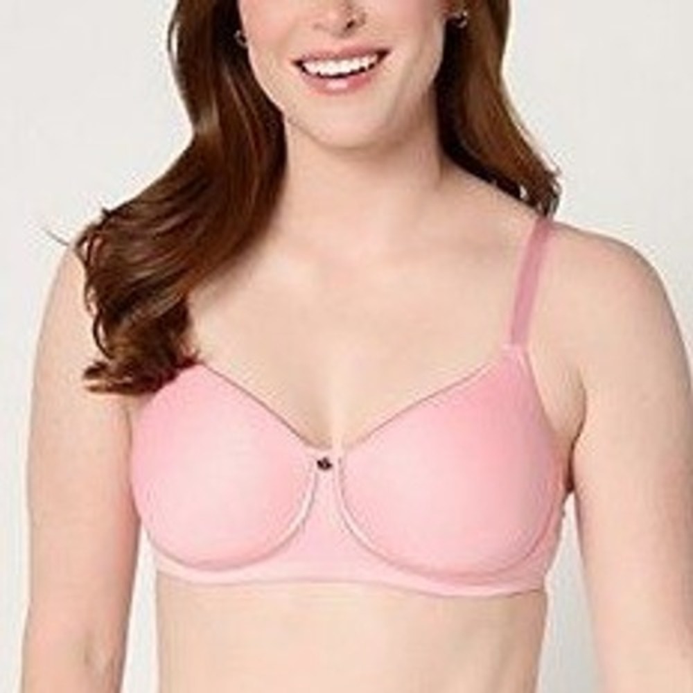 Breezies Featherlite Breathe Wirefree T-Shirt Bra Peachy Pink 36DD A714229EZ0B
